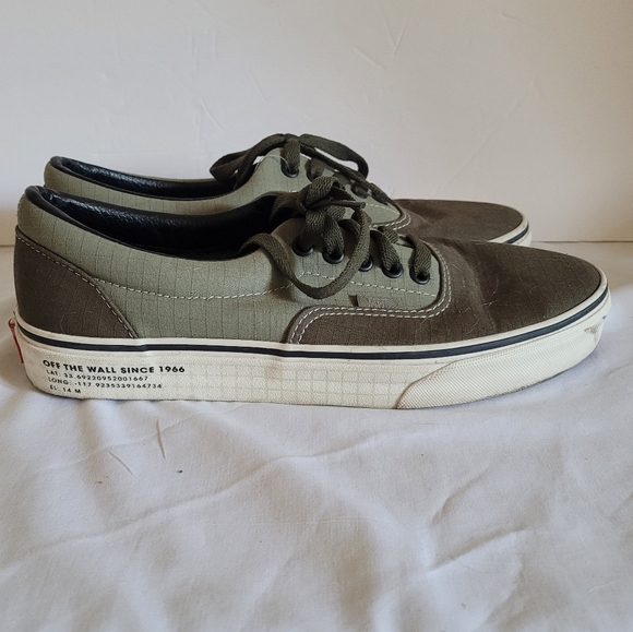 Vans olive green sneakers shoes unisex men 8.5 women 10 - Picture 7 of 14